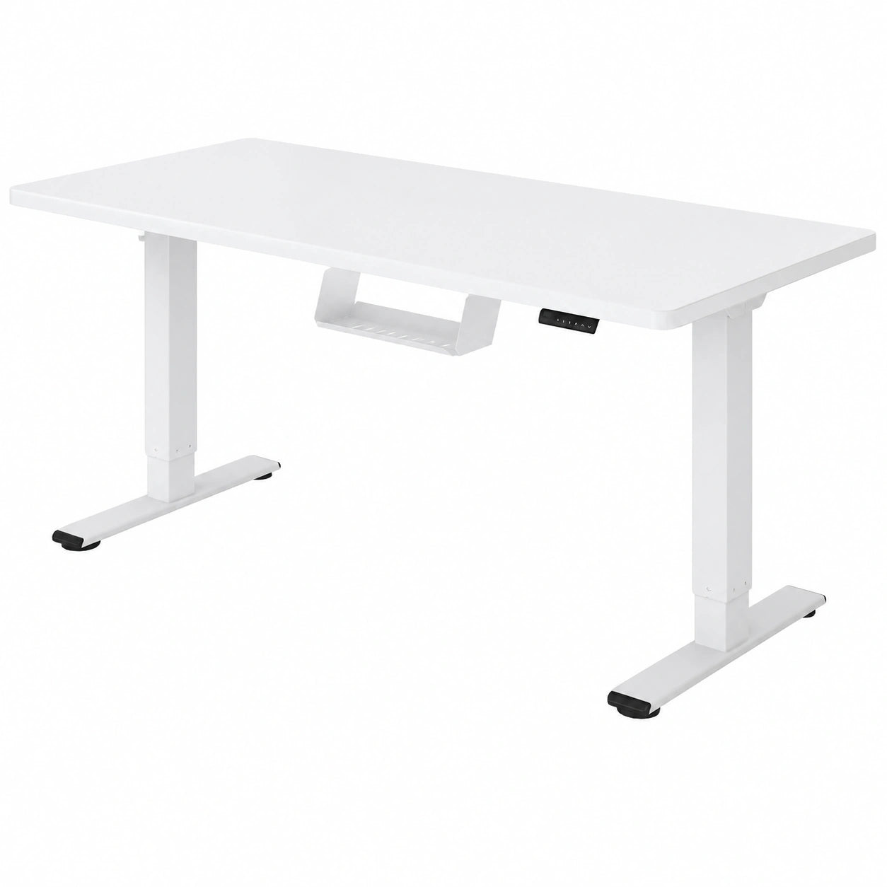 Bureau, réglable, coloris blanc, pour l’espace de travail