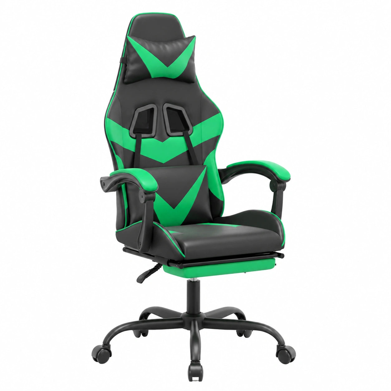 Bureau, en similicuir, pivotant, réglable, coloris noir et vert, pour l’espace de travail