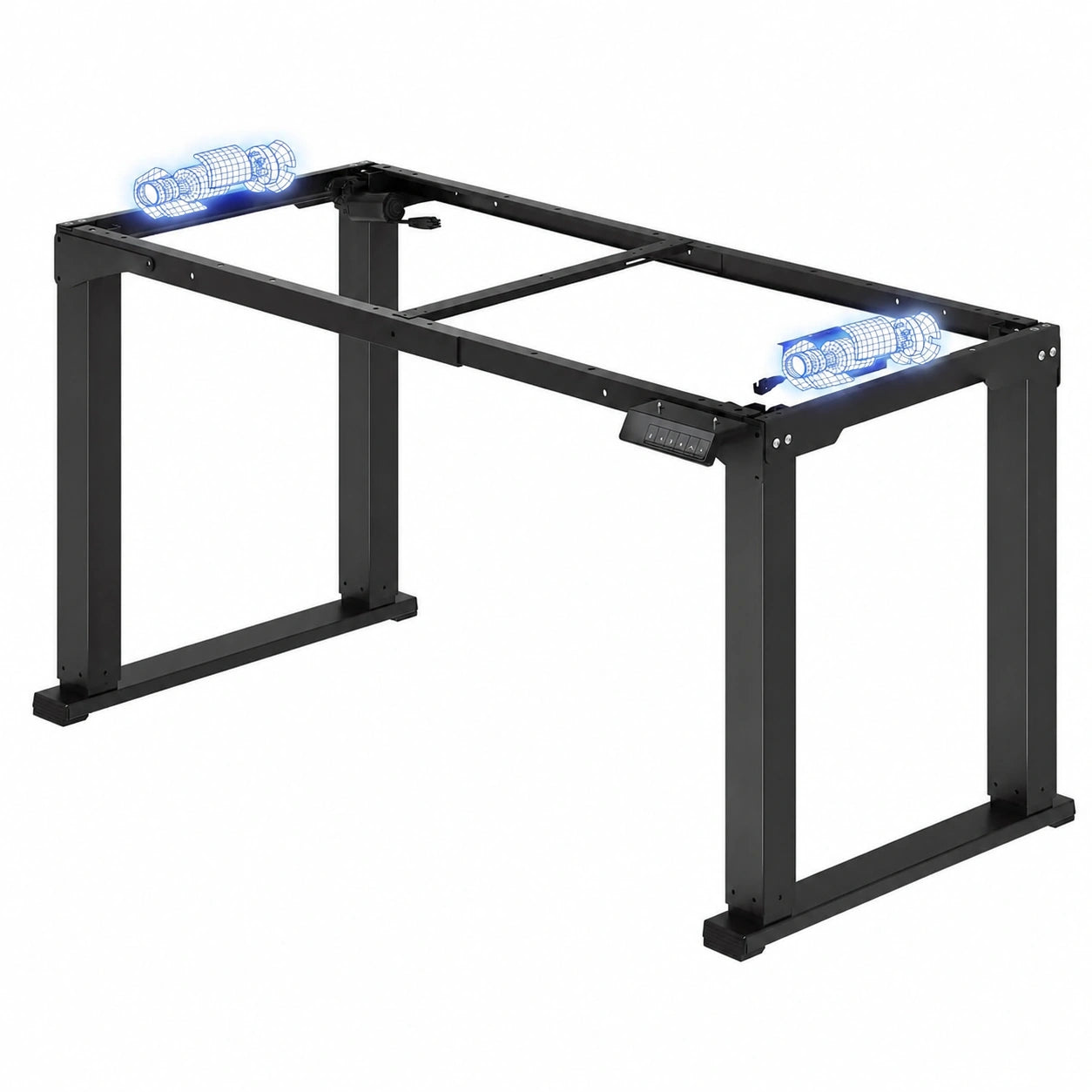 Bureau, réglable, coloris noir, pour l’espace de travail
