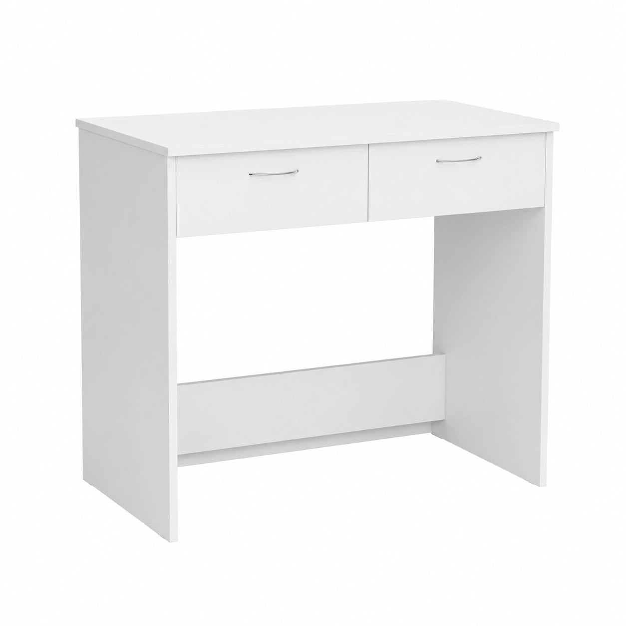 Bureau, avec rangement, avec tiroirs, 80 x 40 x 75 cm, coloris blanc, pour l’espace de travail