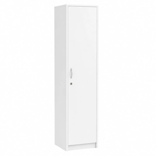 Armoire, avec rangement, avec portes, coloris blanc, 180 x 44,5 x 35 cm, pour la chambre