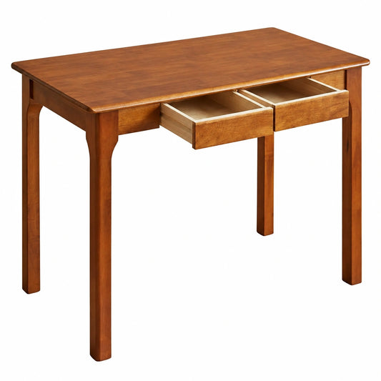Bureau, avec tiroirs, en bois massif, coloris brun, pour l’espace de travail