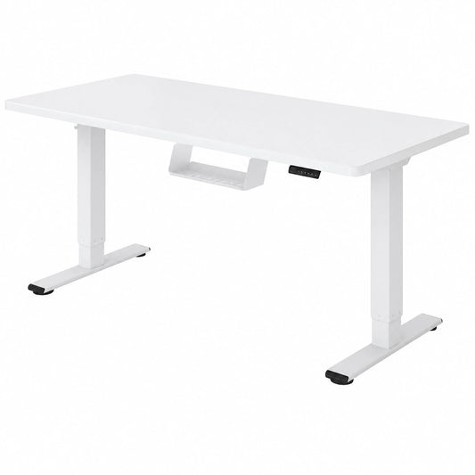 Bureau, réglable, coloris blanc, pour l’espace de travail