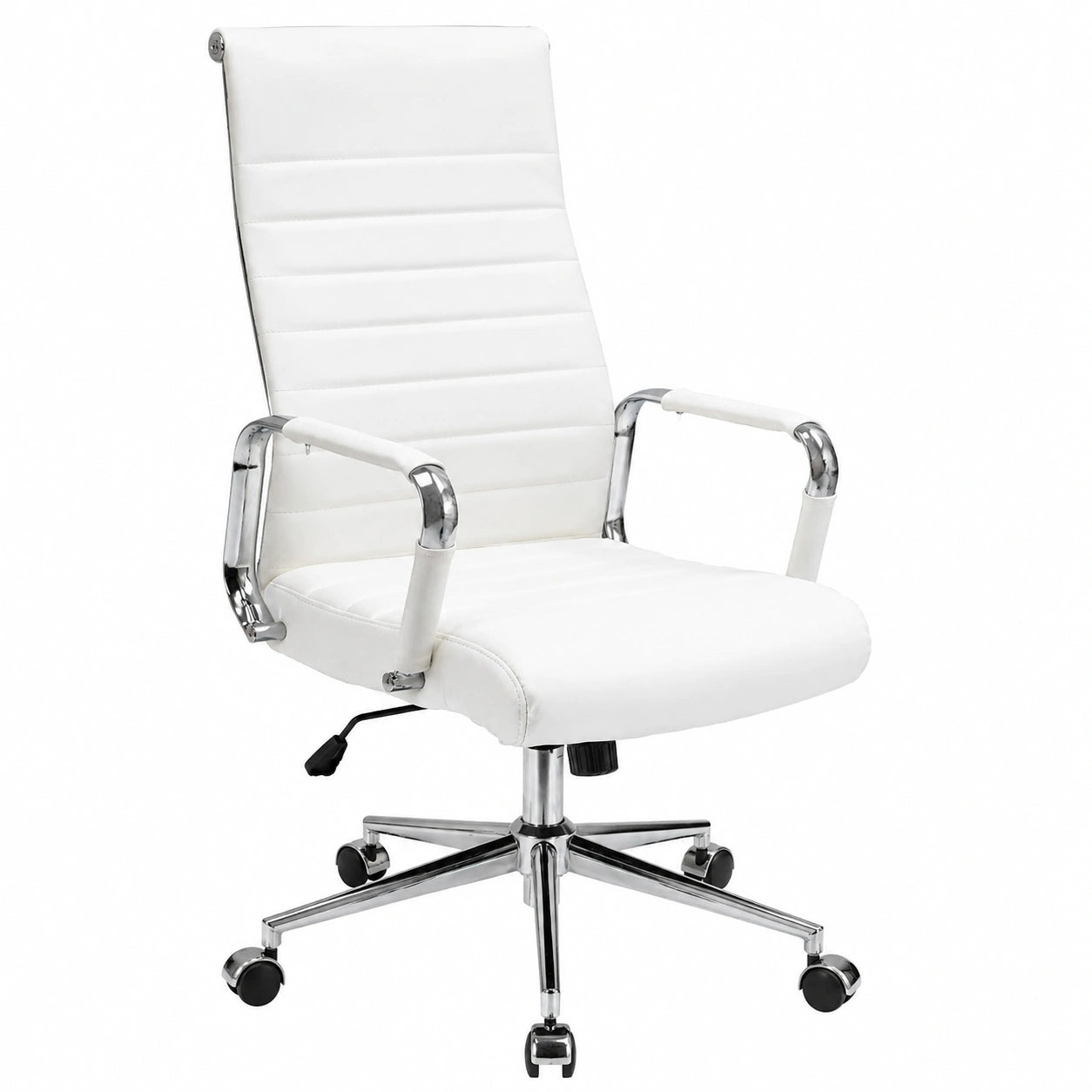 Bureau, en cuir, réglable, coloris blanc, pour l’espace de travail
