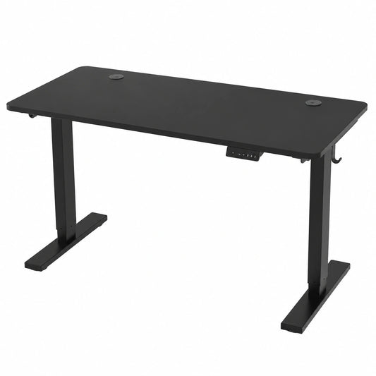 Bureau, réglable, avec prise intégrée, 140 x 70 cm, pour l’espace de travail