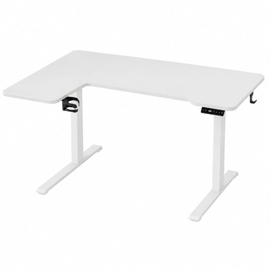 Bureau, réglable, avec crochets, 150 x 100 cm, coloris blanc, pour l’espace de travail