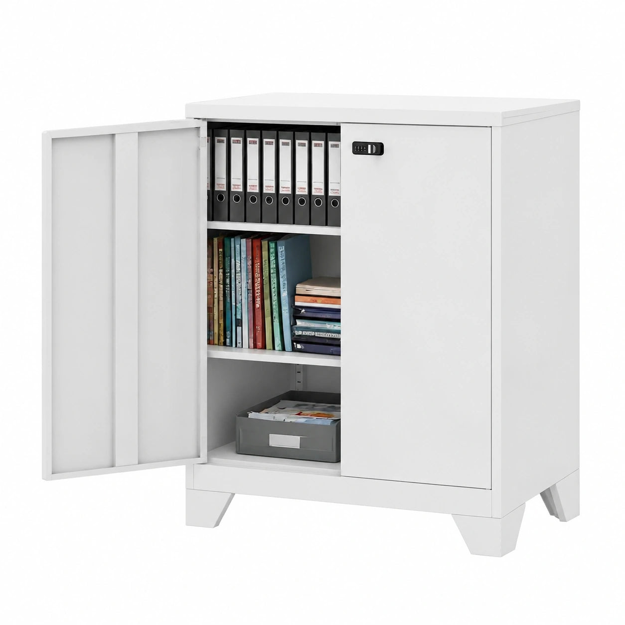 Armoire, avec rangement, 90 x 80 x 40 cm, coloris blanc, pour la chambre