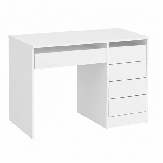 Bureau, avec rangement, avec tiroirs, coloris blanc, pour l’espace de travail