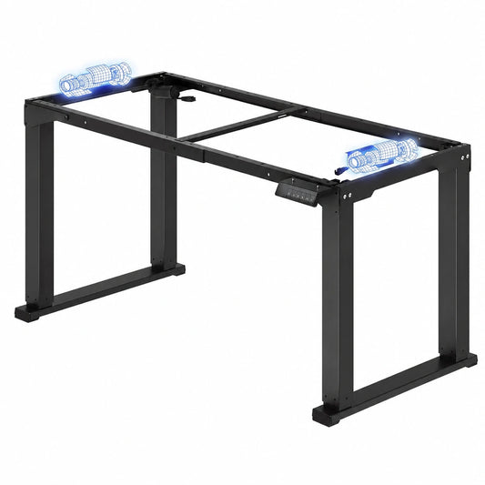 Bureau, réglable, coloris noir, pour l’espace de travail