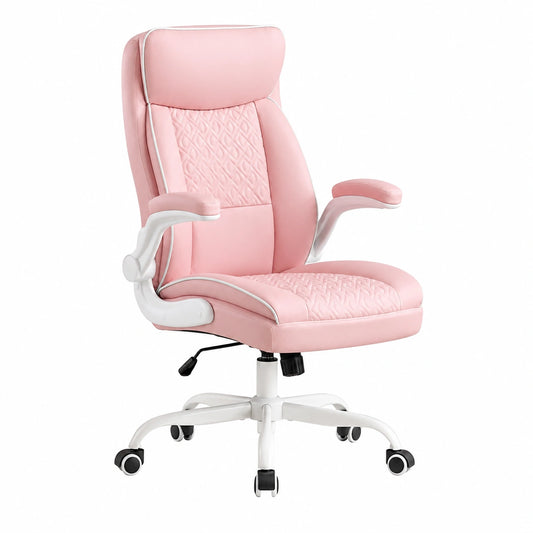 Bureau, pliable, pivotant, réglable, coloris rose, pour l’espace de travail