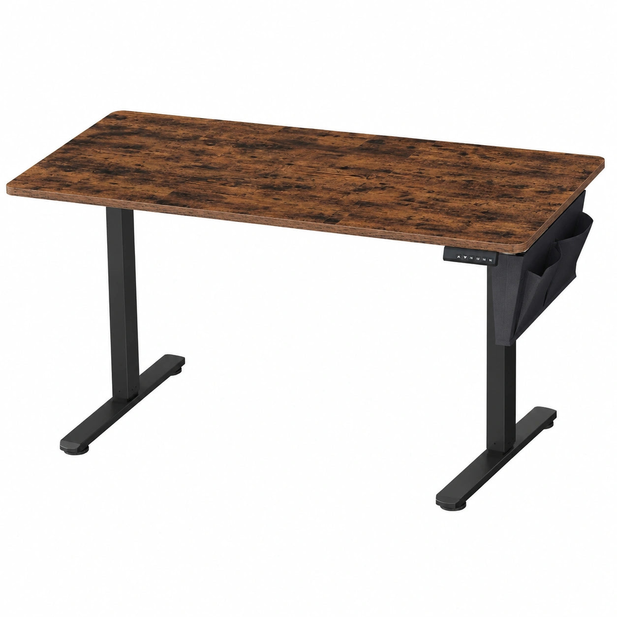 Bureau, réglable, coloris noir et marron, 160 x 70 cm, pour l’espace de travail